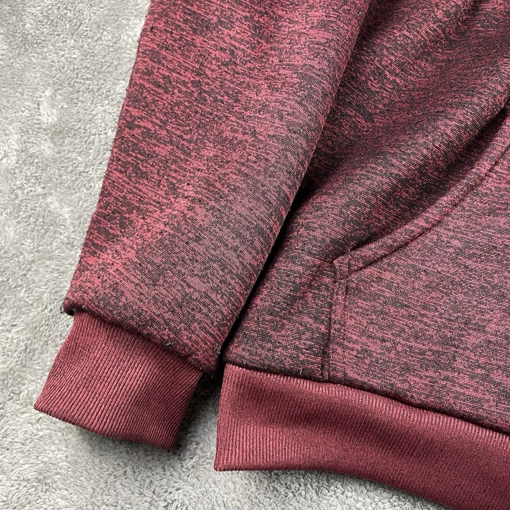 Range Fleece Full Zip Hoodie Sweatshirt Mens Large Red Black Pattern - Picture 4 of 16